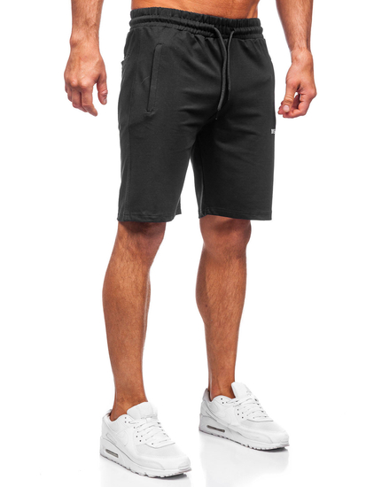Pantalón corto de chándal para hombre negro Bolf 192523
