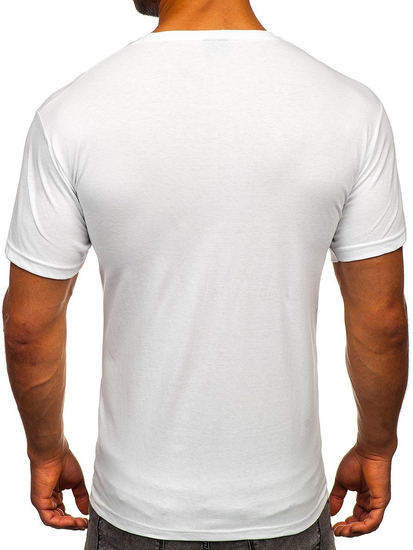 Camiseta blanca de hombre con estampado Bolf 142172