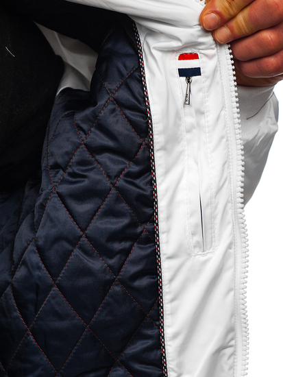 Chaqueta de entretiempo para hombre blanco Bolf 1907