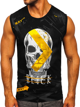 Camiseta estampada sin mangas color negro Bolf 14814