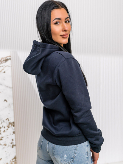 Sudadera estilo canguro para mujer Azul oscuro Bolf W02A1