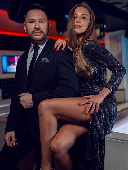 Americana casual de hombre negra Bolf 24401-1