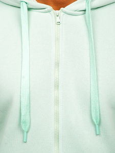 Sudadera abierta gruesa con capucha para hombre menta claro Bolf 2008