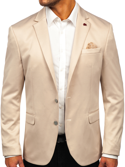 Hombre Blazer elegante Beige Bolf 022