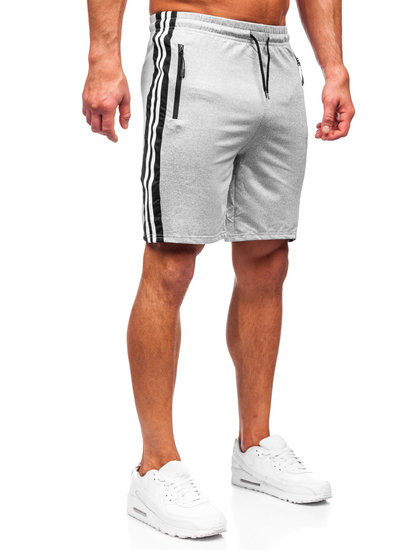 Pantalones cortos de chándal para hombre gris Bolf 68005