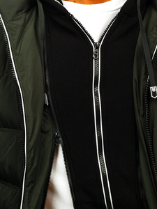 Chaqueta acolchada de invierno para hombre color verde Bolf 6881