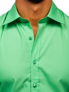 Camisa elegante de manga larga para hombre menta Bolf 1703