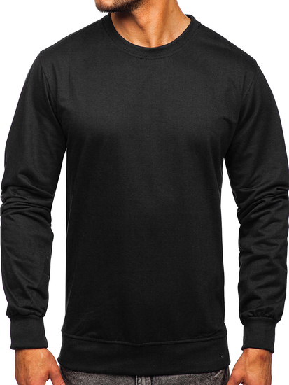 Sudadera para hombre sin capucha color negro Bolf B10001