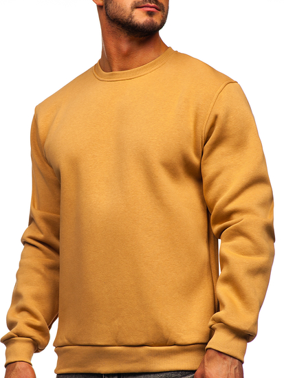Sudadera gruesa sin capucha para hombre marrón Bolf 2001