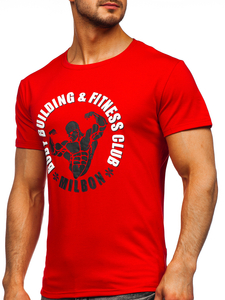 Camiseta estampada para hombre color rojo Bolf Y70015
