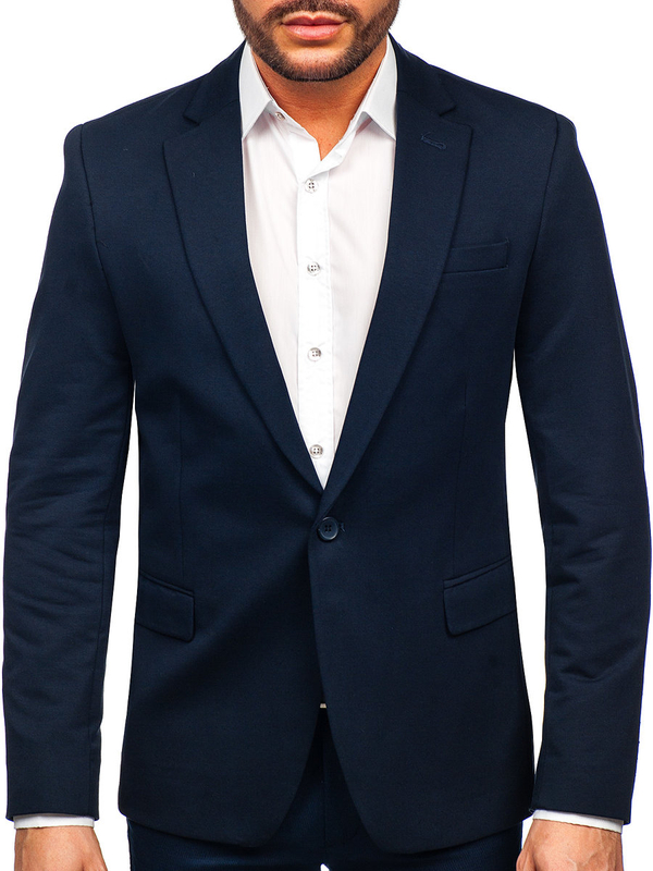 Hombre Blazer elegante Azul oscuro Bolf 1652A