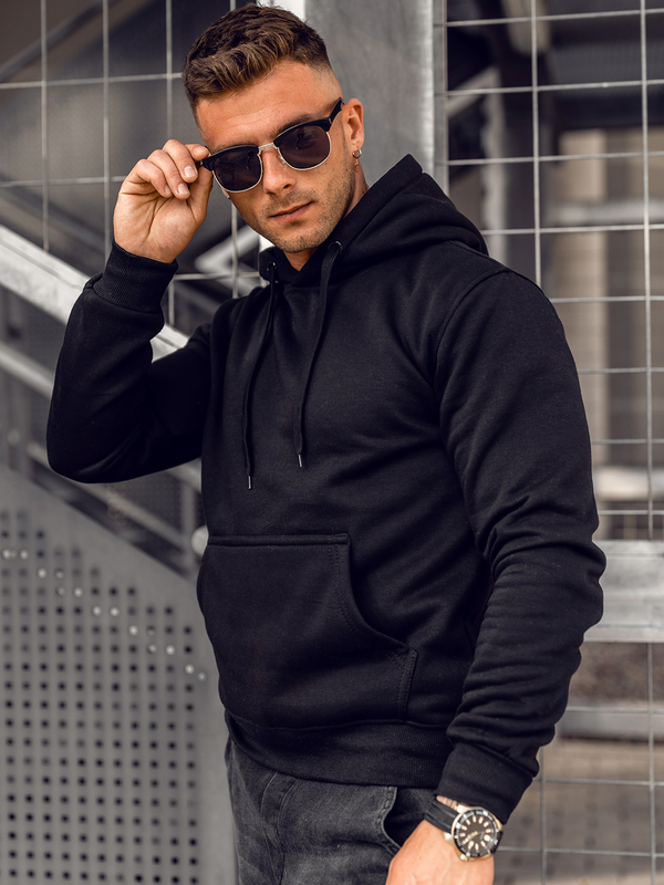 Sudadera con capucha para hombre negra Bolf MB001A