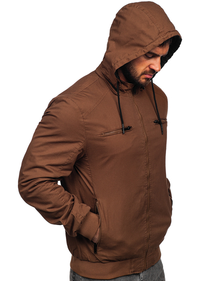 Chaqueta algodón de entretiempo para hombre marrón Bolf 84M3010
