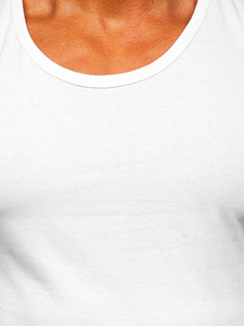 Camiseta de tirantes sin impresión para hombre blanco Bolf 1205-1