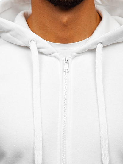 Sudadera abierta con capucha para hombre blanca Bolf 2008