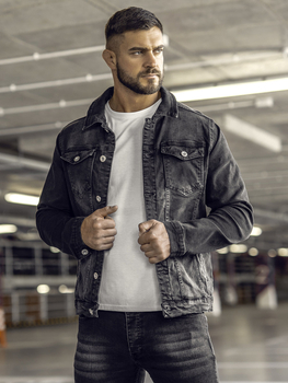 Chaqueta vaquera para hombre negro Bolf 200A