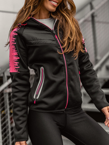 Chaqueta acolchada con capucha de entretiempo para mujer negro Bolf KSW4007A