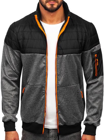 Chaqueta acolchada de entretiempo para hombre negro Bolf 8M907