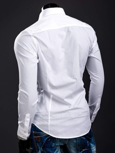 Camisa de hombre elegante de manga larga blanca Bolf 0939A