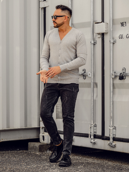 Cárdigan para hombre Gris Bolf YY06A