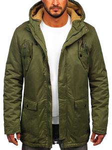 Chaqueta de invierno parka para hombre verde Bolf 1794