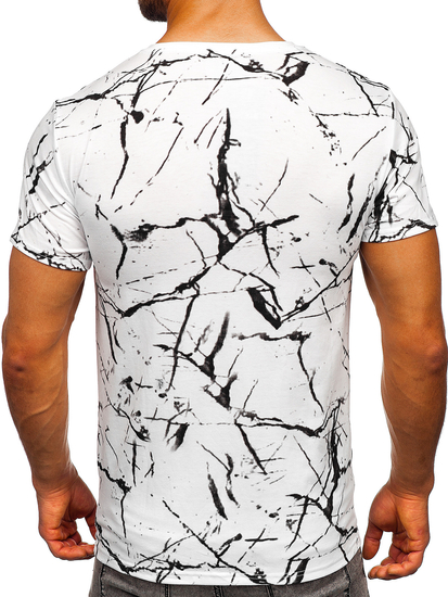 Camiseta de manga corta con impresión para hombre blanco Bolf Y70030