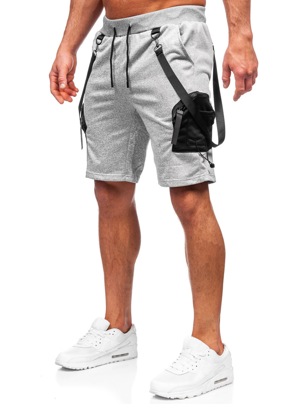 Pantalón de chándal cargo para hombre gris Bolf HS7179