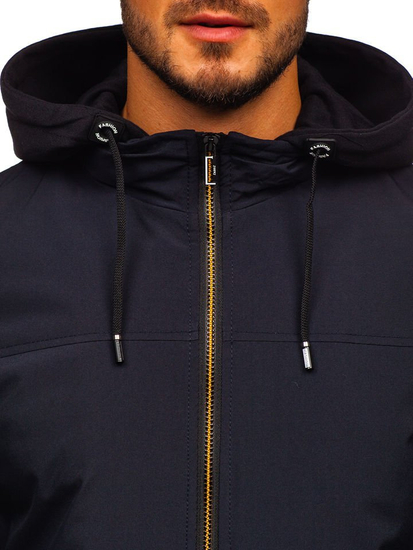 Chaqueta de entretiempo para hombre azul oscuro Bolf 5985