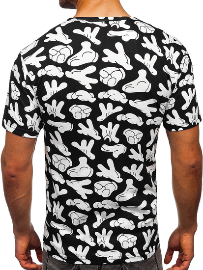Camiseta estampada para hombre color negro Bolf 14912