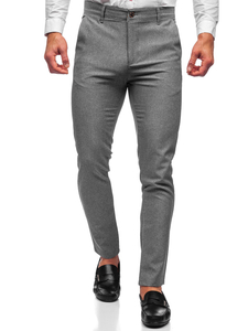 Pantalón chino de tela para hombre gris Bolf 0016