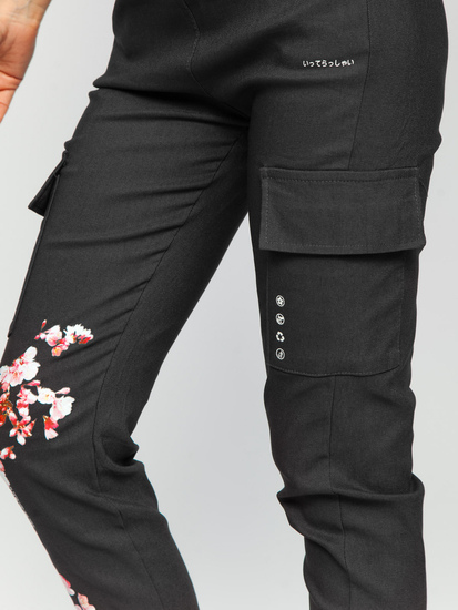 Khaki spodnie joggery bojówki damskie Denley AF5120ND