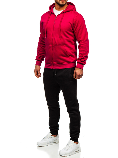 Chándal con capucha para hombre burdeos Bolf D004