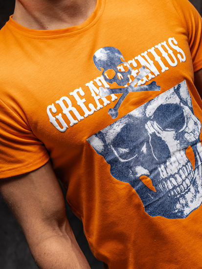 Camiseta estampada para hombre color naranja Bolf Y70005