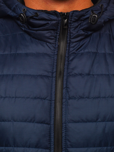 Chaqueta deportiva de entretiempo para hombre color azul oscuro Bolf M10019