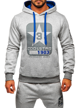 Chándal con capucha para hombre gris Bolf 8C59