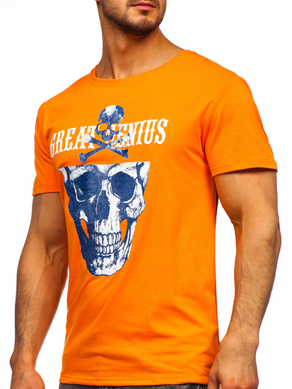 Camiseta estampada para hombre color naranja Bolf Y70005