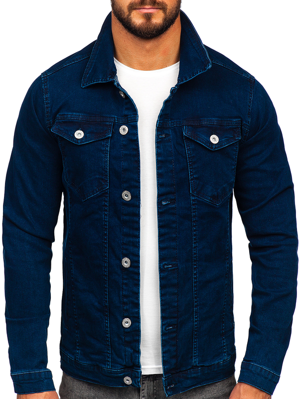 Chaqueta vaquera para hombre azul oscuro Bolf 200
