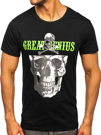 Camiseta estampada para hombre color negro Bolf Y70005