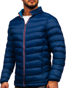 Chaqueta deportiva de invierno acolchada para hombre azul oscuro Bolf 1100