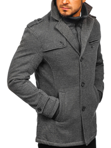 Abrigo de invierno para hombre gris Bolf 88805