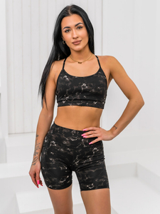 Conjunto deportivo de dos piezas para mujer negro Bolf XL015