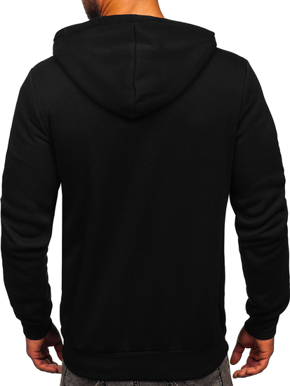 Sudadera abierta con capucha para hombre negro Bolf HW2787