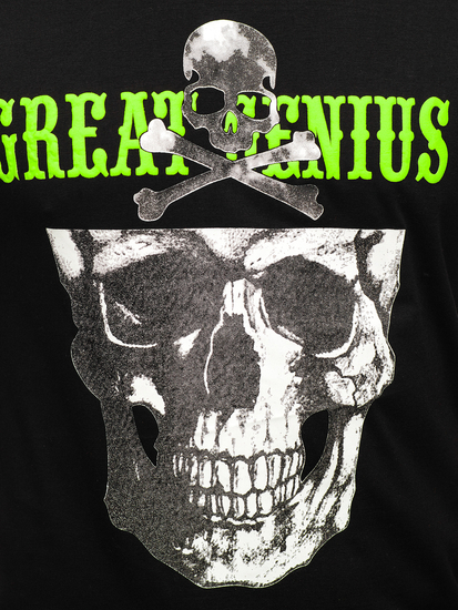 Camiseta estampada para hombre color negro Bolf Y70005