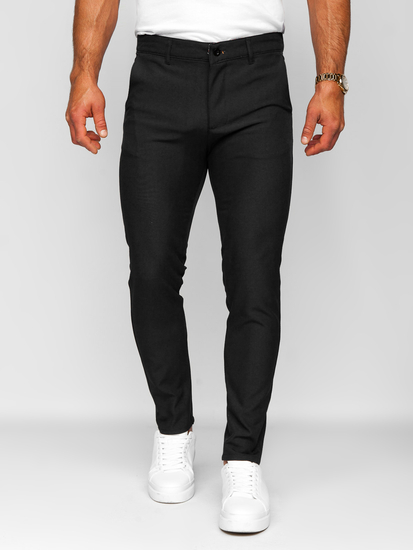 Pantalón chinos de tela para hombre negro Bolf 0031
