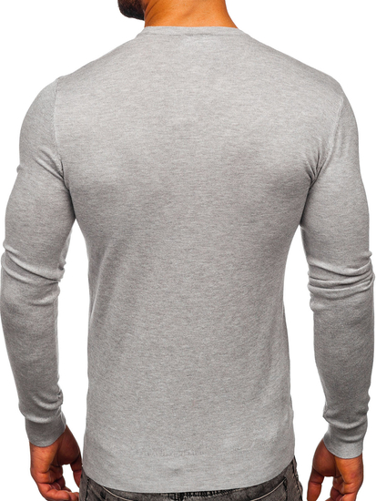 Hombre Jersey con cuello en V Gris Claro Bolf YY03