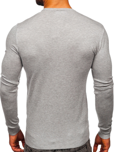 Hombre Jersey con cuello en V Gris Claro Bolf YY03