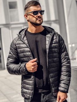 Chaqueta acolchada de entretiempo para hombre negro Bolf 58M13021A