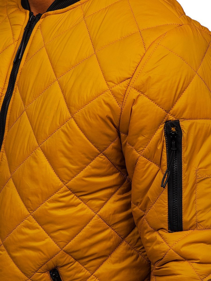 Chaqueta acolchada de entretiempo bomber para hombre camel Bolf MY-01A