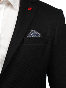 Hombre Blazer elegante Negro Bolf 05