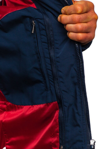 Chaqueta de entretiempo elegante para hombre azul oscuro Bolf 1976